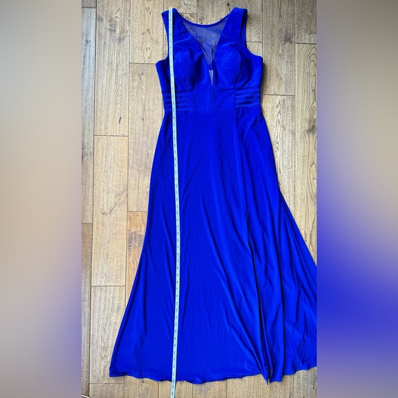 Morgan & Co. Royal Blue Long Special Occasion Dress Juniors 13 - Picture 8 of 12